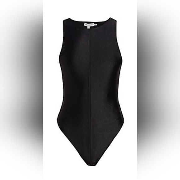 Good American Tops - Good American High-shine Black Bodysuit